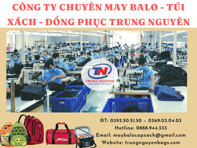 Xưởng sản xuất balo theo yêu cầu Trung Nguyên