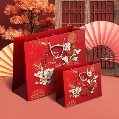 Làm túi giấy đựng quà tết theo yêu cầu