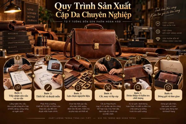 Quy Trình Sản Xuất Cặp Da Chuyên Nghiệp
